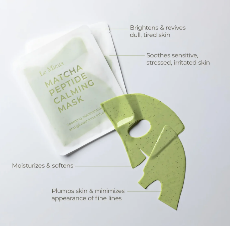 Le Mieux | Matcha Peptide Calming Mask (4 masks per box) - Image 2